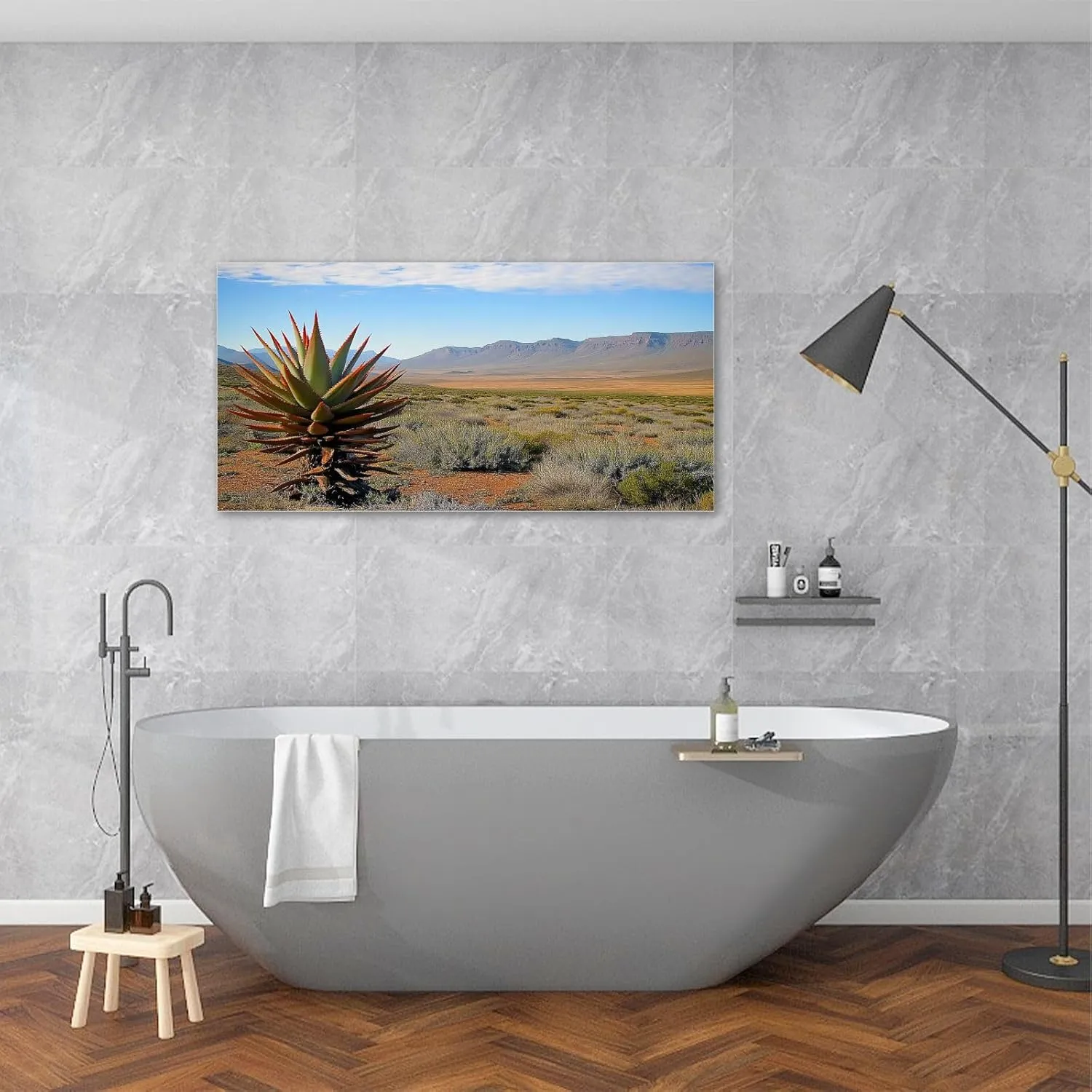 Canvas Wall Art Paintings View Karoo South Africa Stretched Framed ArtworkPoster for Living Room Bedroom Office Wall Decor Ready to Hang 20x40 Inch