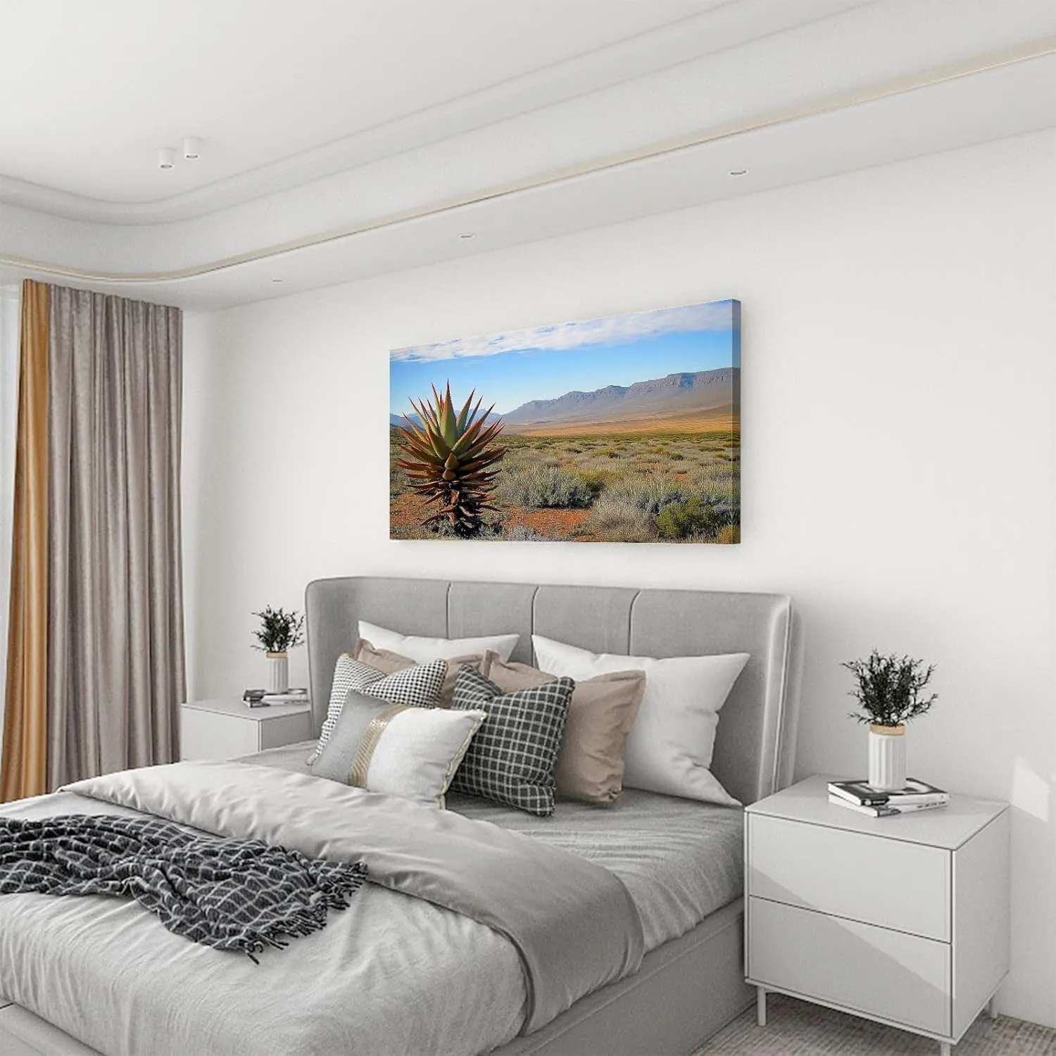 Canvas Wall Art Paintings View Karoo South Africa Stretched Framed ArtworkPoster for Living Room Bedroom Office Wall Decor Ready to Hang 20x40 Inch