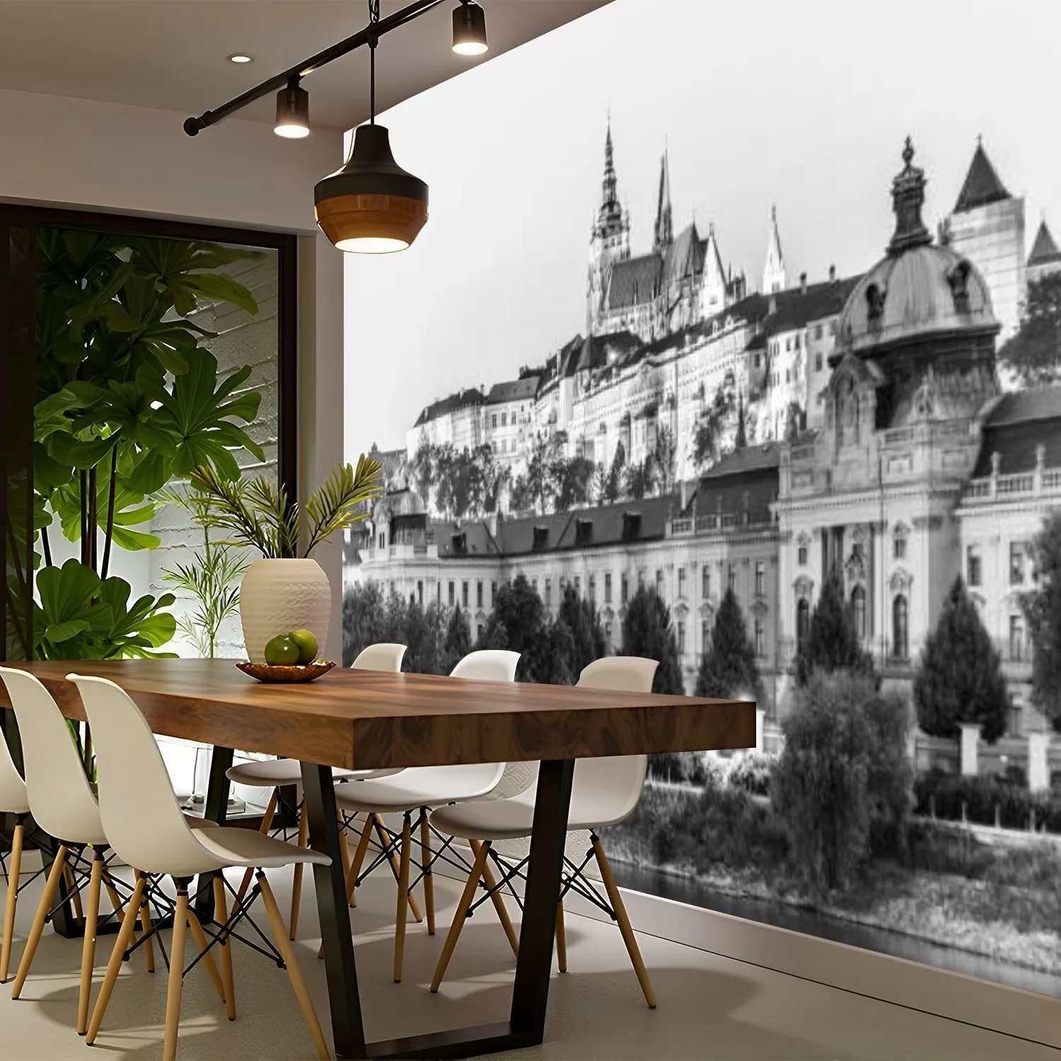 Canvas Wall Mural Prague Castle seat President Straka Academy seat Government Prague Peel and Stick Wallpaper Removable Self-Adhesive Wall Sticker Wall Decor for Bedroom Nursery 69"x96"