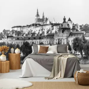 Canvas Wall Mural Prague Castle seat President Straka Academy seat Government Prague Peel and Stick Wallpaper Removable Self-Adhesive Wall Sticker Wall Decor for Bedroom Nursery 69"x96"