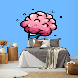 Canvas Wall Mural Strawberry Cotton Candy Fun line Art Style Sketch Classic Vintage Peel and Stick Wallpaper Removable Self-Adhesive Wall Sticker Wall Decor for Bedroom Nursery 69"x96"