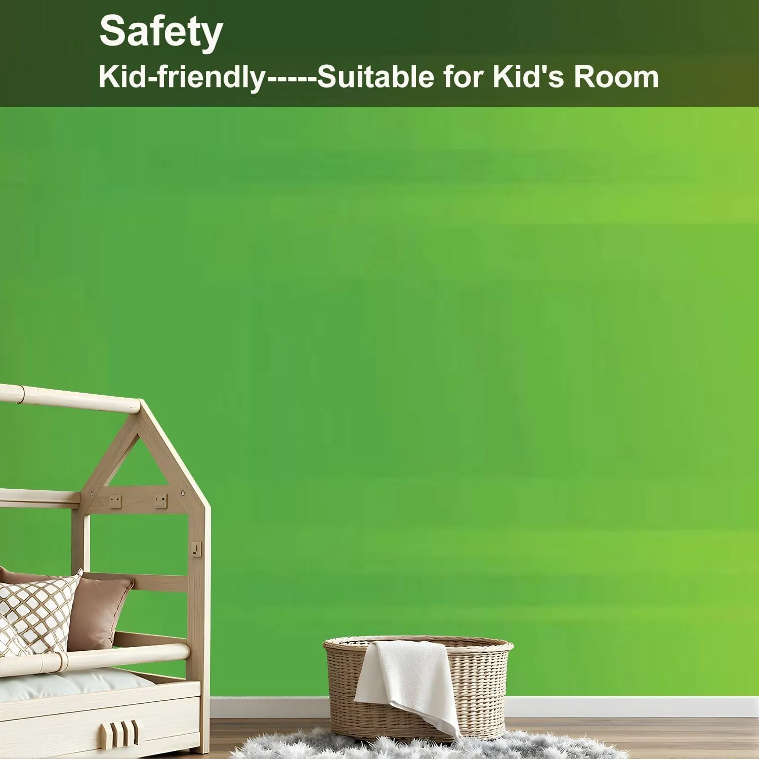 Canvas Wall Mural Vibrant Green Gradient Subtle Stripes for Modern Design Projects Peel and Stick Wallpaper Removable Self-Adhesive Wall Sticker Wall Decor for Bedroom Nursery 69"x96"