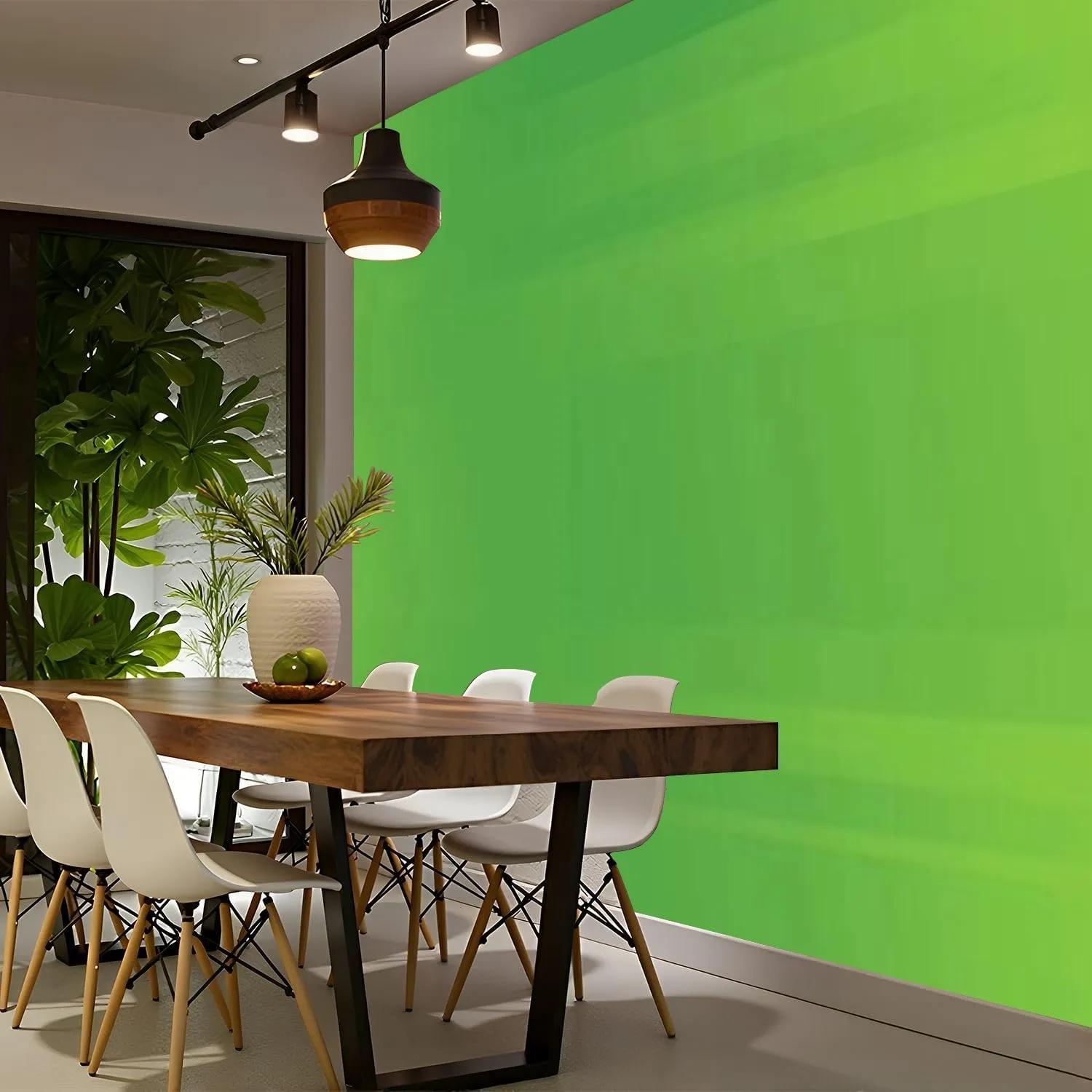 Canvas Wall Mural Vibrant Green Gradient Subtle Stripes for Modern Design Projects Peel and Stick Wallpaper Removable Self-Adhesive Wall Sticker Wall Decor for Bedroom Nursery 69"x96"