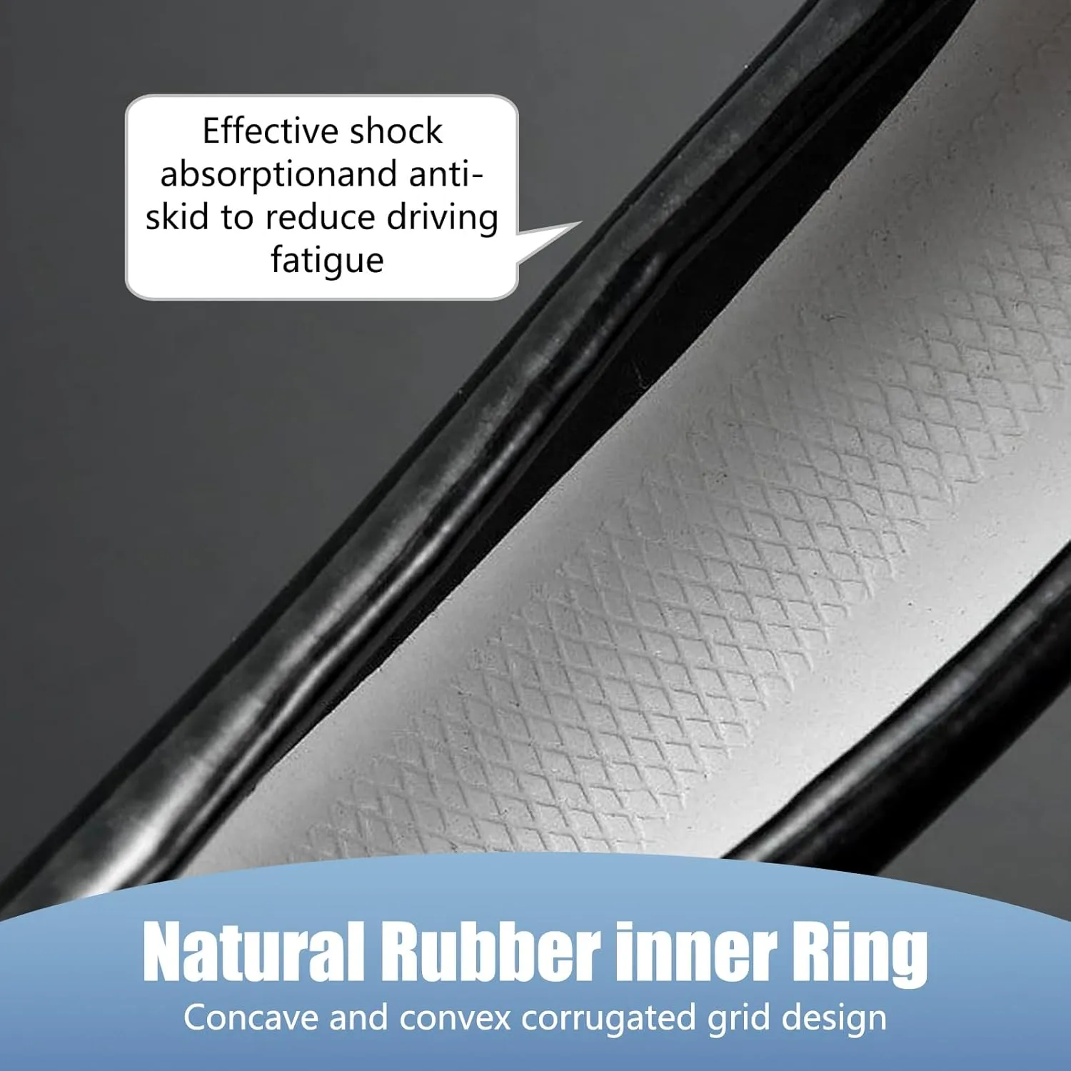 Car Steering Wheel Cover, Carbon Fiber Steering Wheel Cover, Non-Slip Steering Wheel Protector, Steering Wheel Accessories (Carbon Fiber Black #D-Shaped)