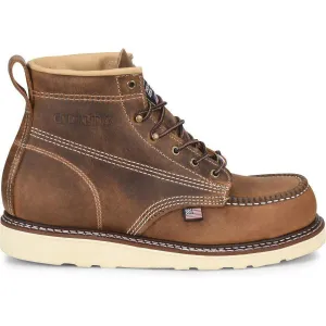 Carolina Men's Amped USA Made 6" Steel Toe Wedge Work Boot Brown - CA7811
