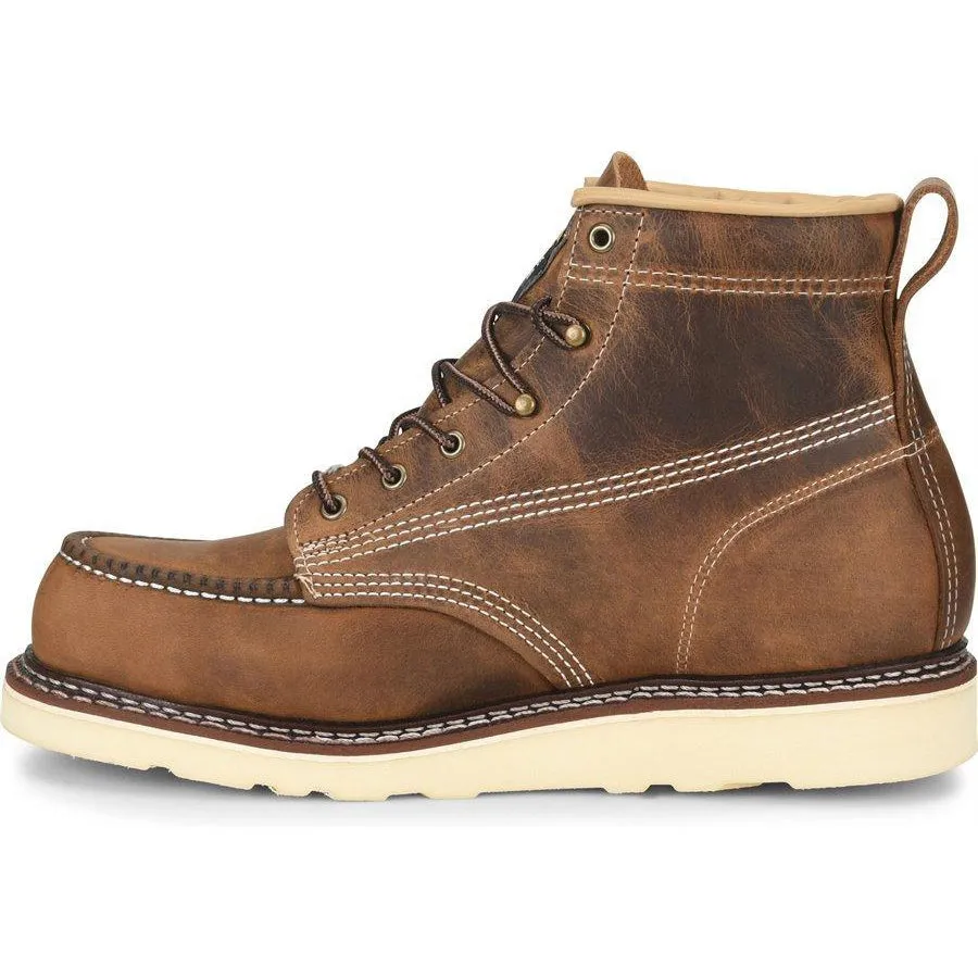 Carolina Men's Amped USA Made 6" Steel Toe Wedge Work Boot Brown - CA7811