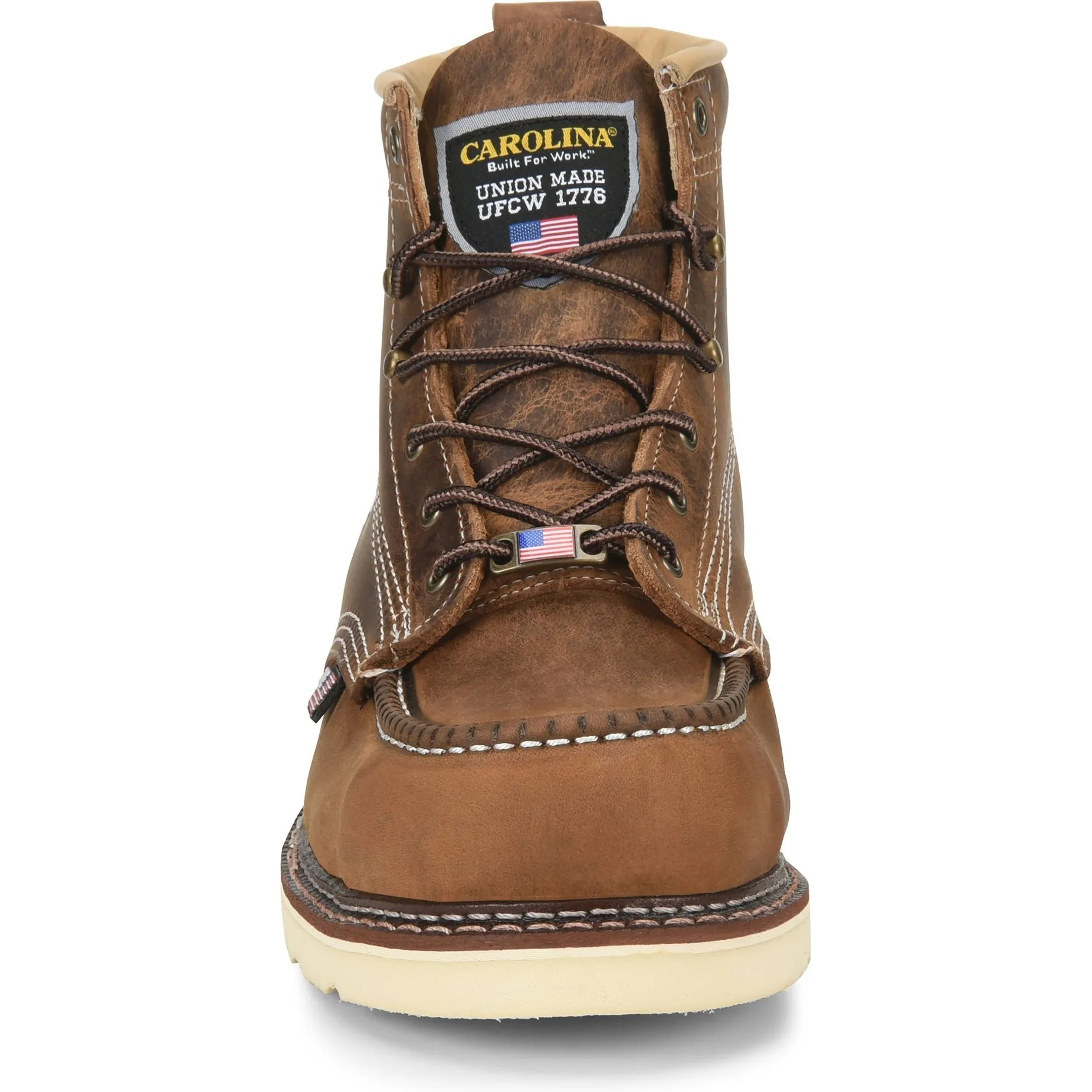 Carolina Men's Amped USA Made 6" Steel Toe Wedge Work Boot Brown - CA7811