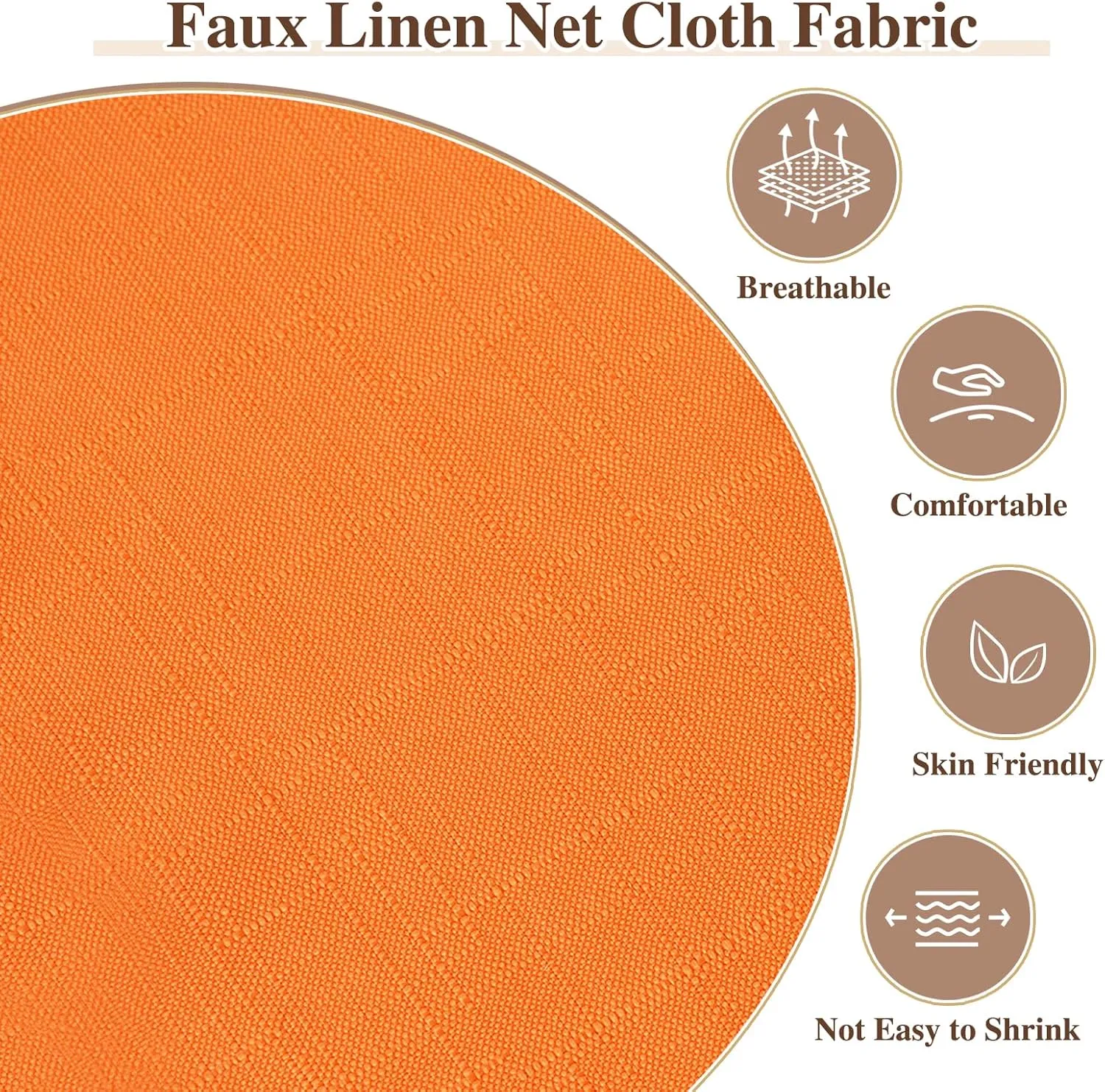 Chair Cushions for Dining Chairs, Indoor Seat Cushions with Ties and Non-Slip Backing, High-Resilience Chair Pads for Dining Room and Kitchen Chairs, 17''x16''x2'', Orange, Set of 4