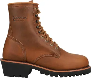 Chippewa Mens Classic 2.0 8 Inch Electrical Steel Toe Lace Up Work Safety Shoes Casual - Brown - Size 11 D