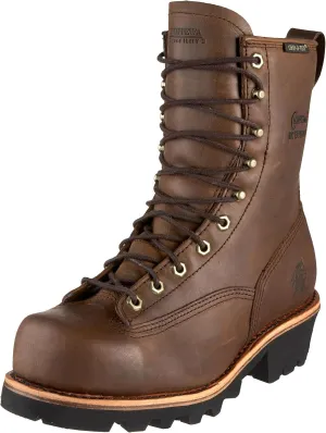 Chippewa Men's Paladin 8" Waterproof Steel Toe Logger Work Boot
