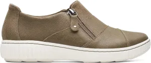 Clarks Women's Caroline Grace Oxford, Olive Suede, 11