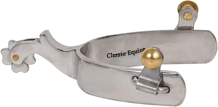 Classic Equine SS Clover 4pt Chap Guard Spur