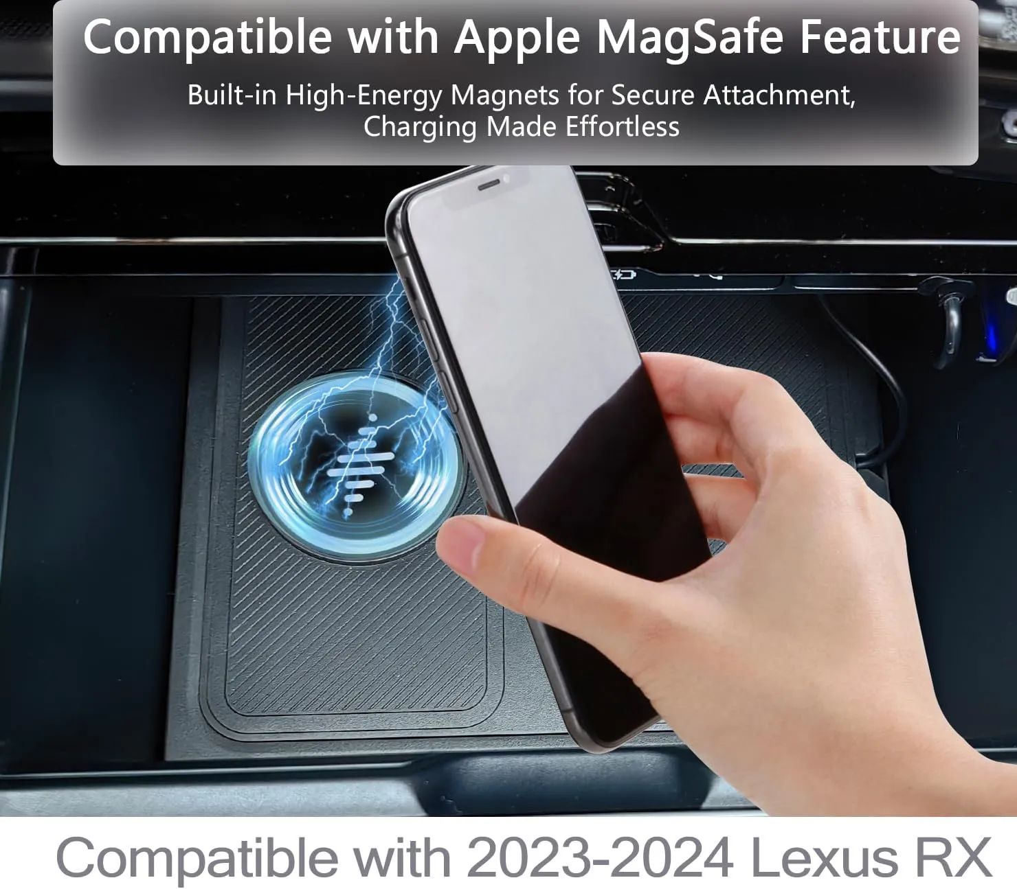 Compatible with Lexus RX 350FWD/350 AWD/350h AWD Car Wireless Charging Pad,Fast Charging fit for iPhone 16 15 14/12/13