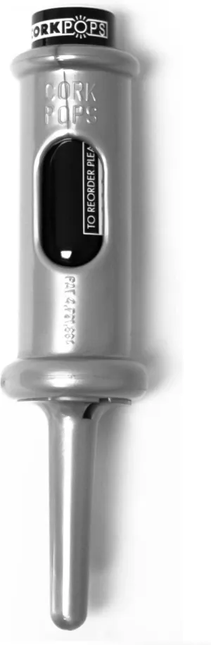 Cork Pops Original Wine Bottle Opener, Premium Silver