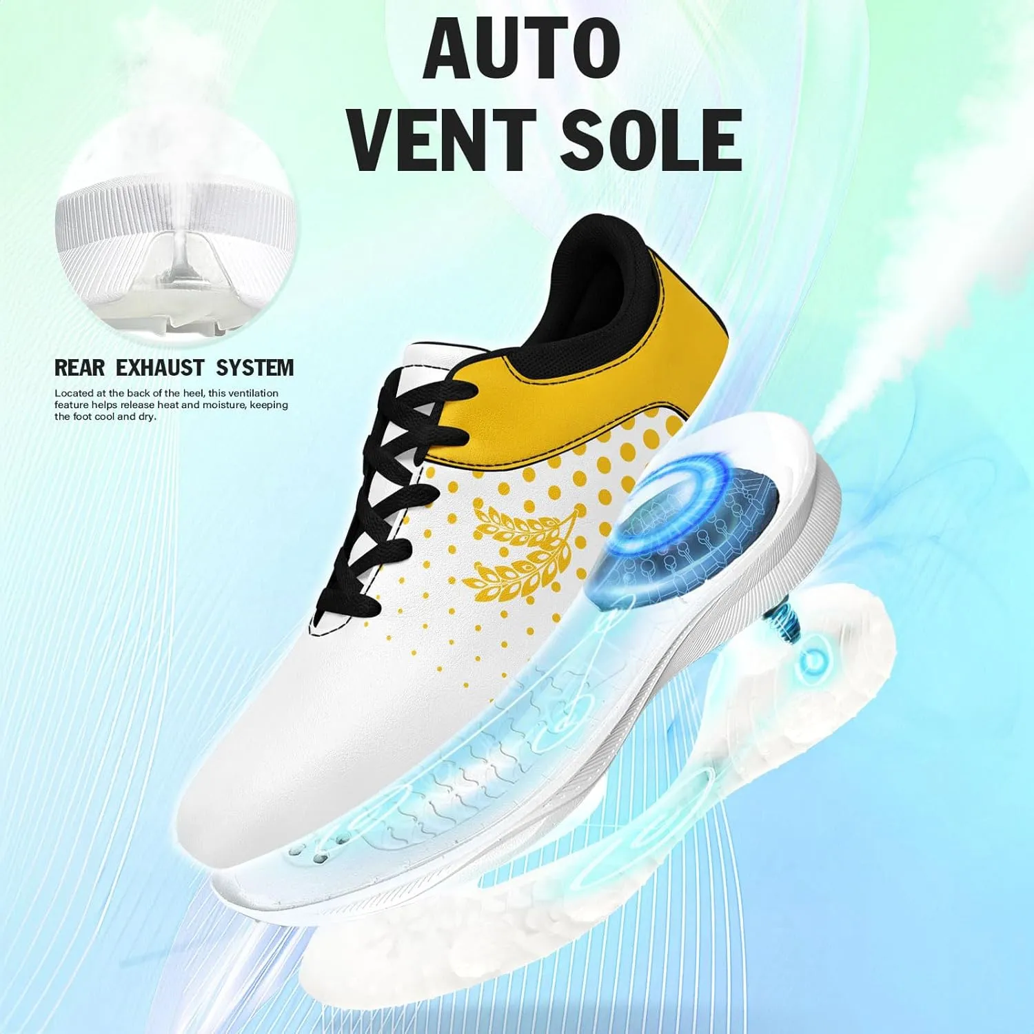 Custom Golf Shoes for Teams Clubs Unisex Personalized Name Words Logo Image Air Cushion Breathable Golf Sneaker for Men Women