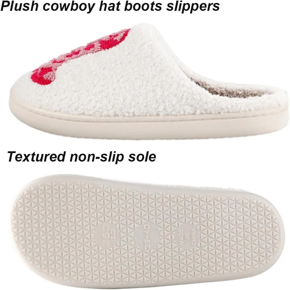 Cute Slippers For Women Men Fuzzy Cushioned Comfort Slip-On House Shoes Memory Foam Slippers