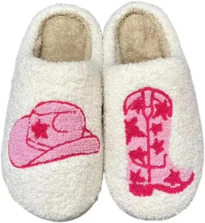 Cute Slippers For Women Men Fuzzy Cushioned Comfort Slip-On House Shoes Memory Foam Slippers