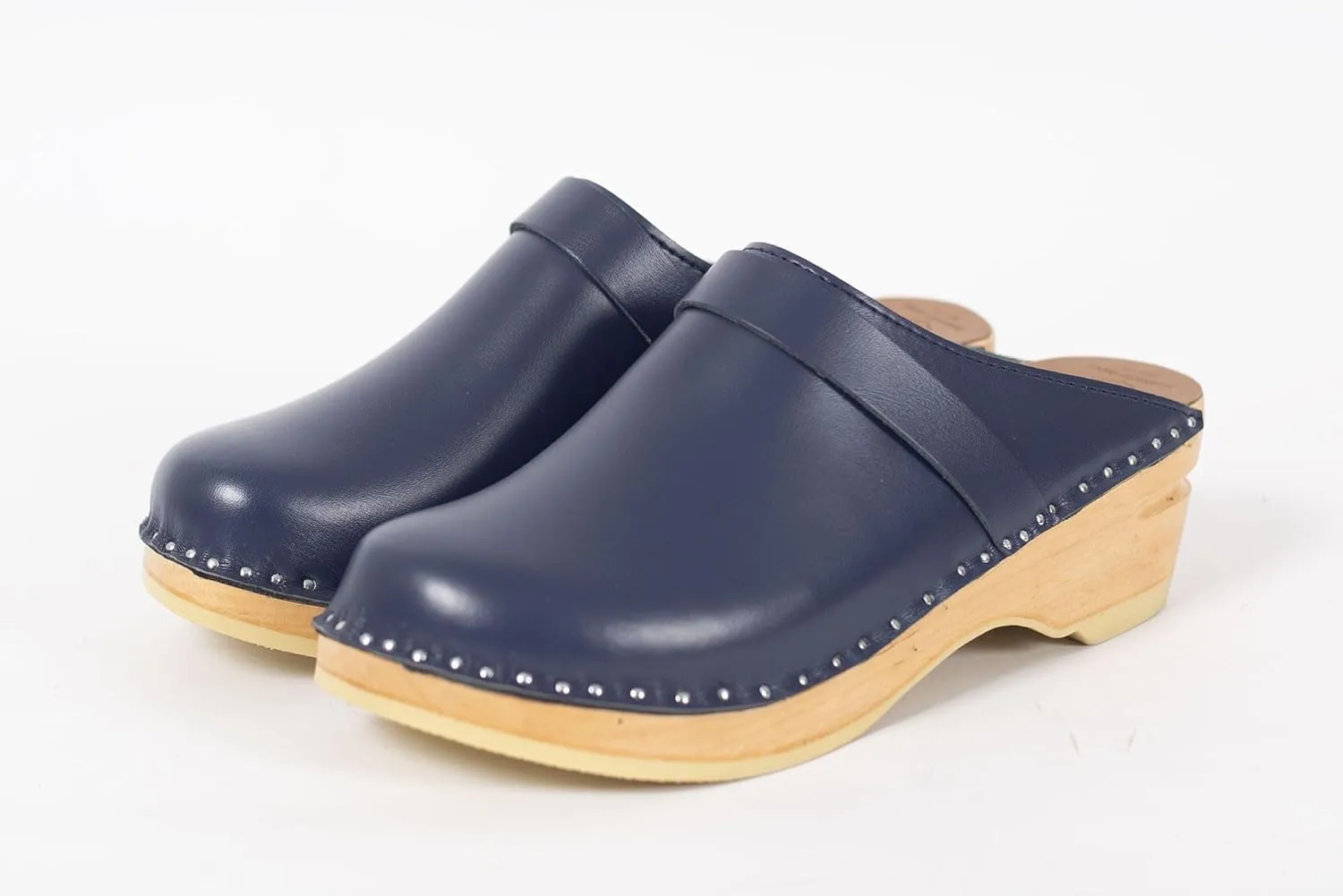 Da Vinci Bastad Slip On Closed Toe Leather Womens Original Swedish Wooden Clogs