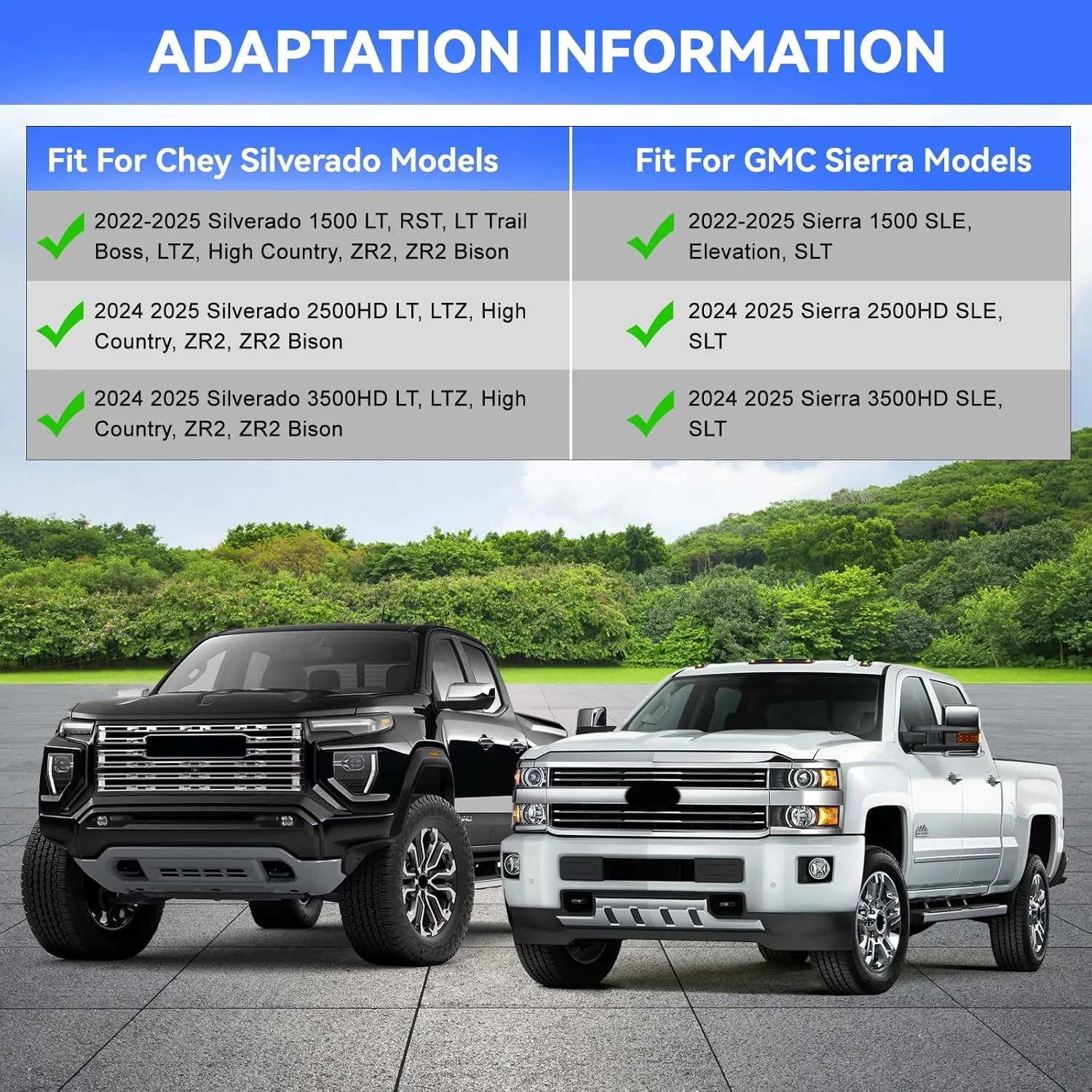 Dash Cover Compatible with 2022-2024 2025 Chevy Silverado/GMC Sierra 1500 Accessories Non-Slip Dashboard Cover Mat for 2024 2025 Silverado/Sierra 2500HD 3500HD