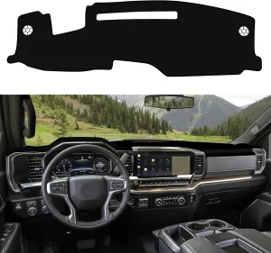 Dash Cover Compatible with 2022-2024 2025 Chevy Silverado/GMC Sierra 1500 Accessories Non-Slip Dashboard Cover Mat for 2024 2025 Silverado/Sierra 2500HD 3500HD