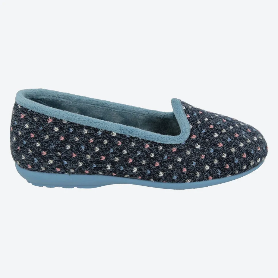 DB Nottingham Slipper für Damen, weite Passform