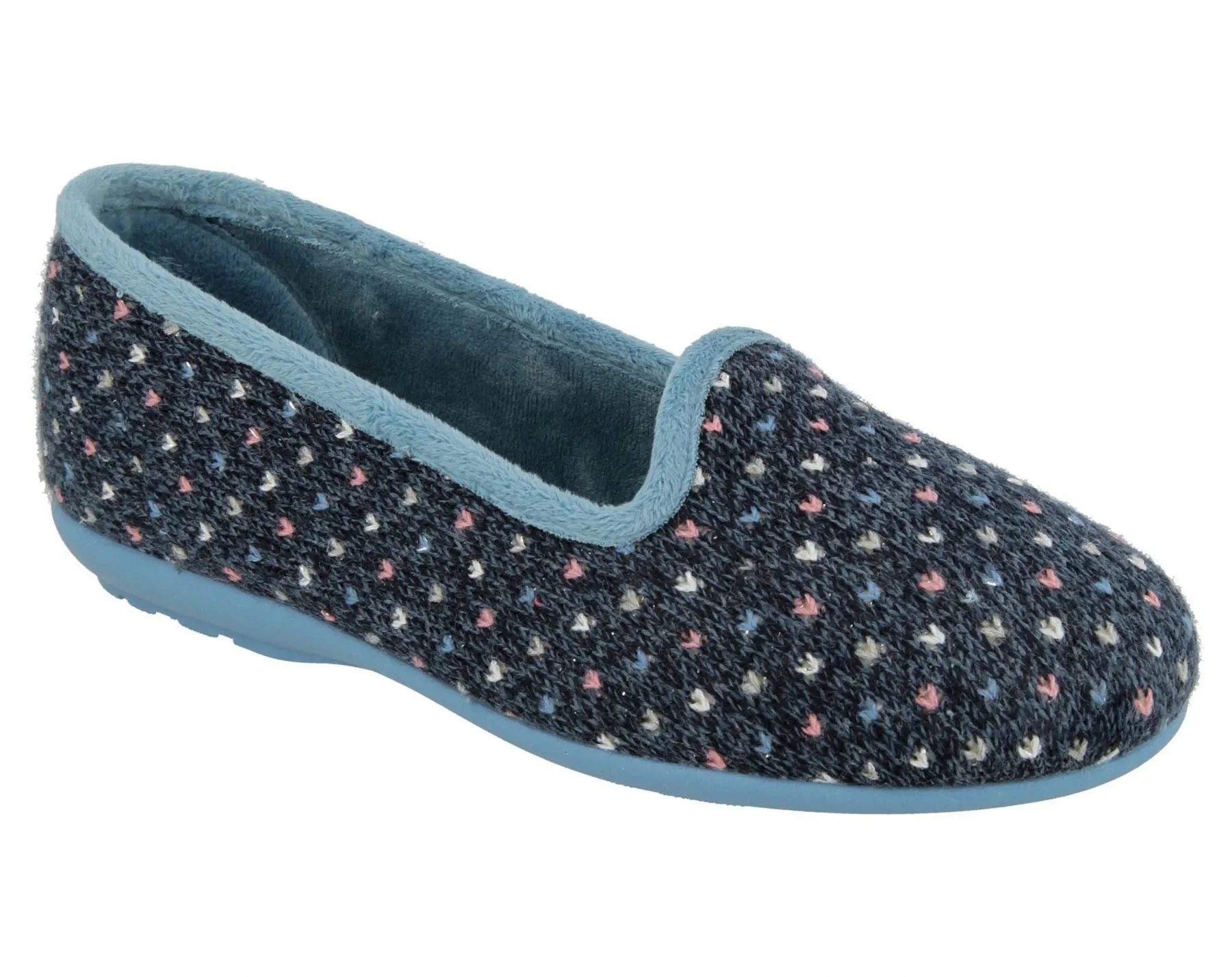 DB Nottingham Slipper für Damen, weite Passform