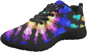 Dellukee Galaxy Print Walking Shoes Women Casual Mesh Colorful Durable Breathable Lace Up Fashion Sneaker