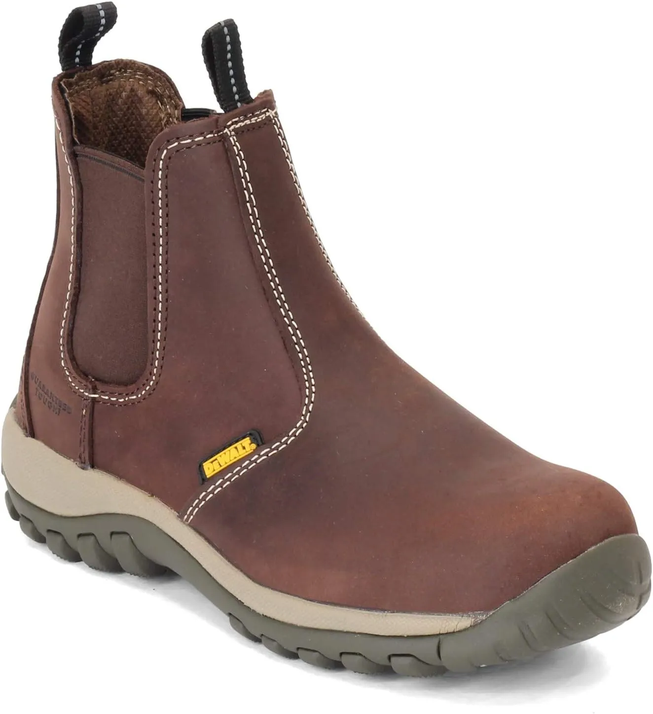 DEWALT Level Men's Slip-On, Steel Safety Toe, Leather Work Boots