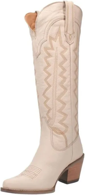 Dingo Womens High Cotton Fashion Boot, Beige, 7 US