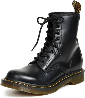 Dr. Martens, WomenÕs 1460 Original 8-Eye Leather Boot, Black Smooth, 9 US Women