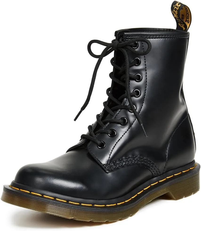 Dr. Martens, WomenÕs 1460 Original 8-Eye Leather Boot, Black Smooth, 9 US Women