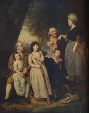 EAGBJTPTM Classic Art Picture Photo Canvas Image Mr Mrs Burke of Carshalton by Johan Zoffany Famous Painting for Home Decor 60x90cm
