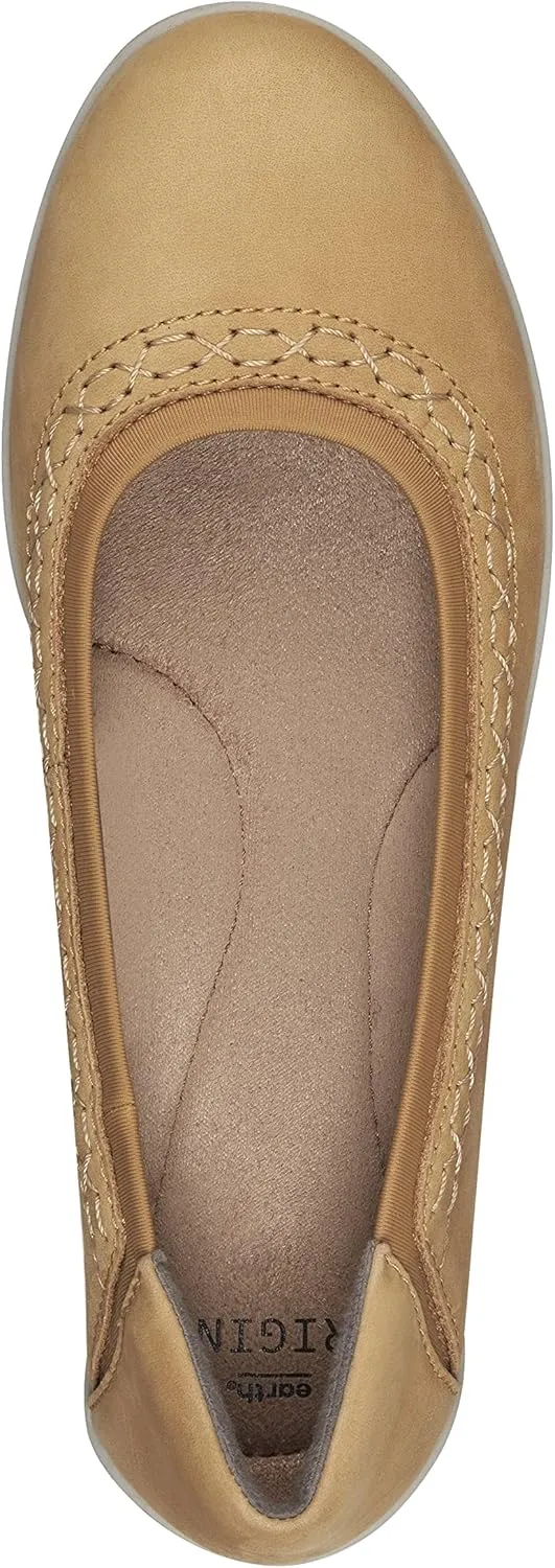 Earth Origins Women's Fable Slip-On Leather Flat for Work, Casual, Everyday