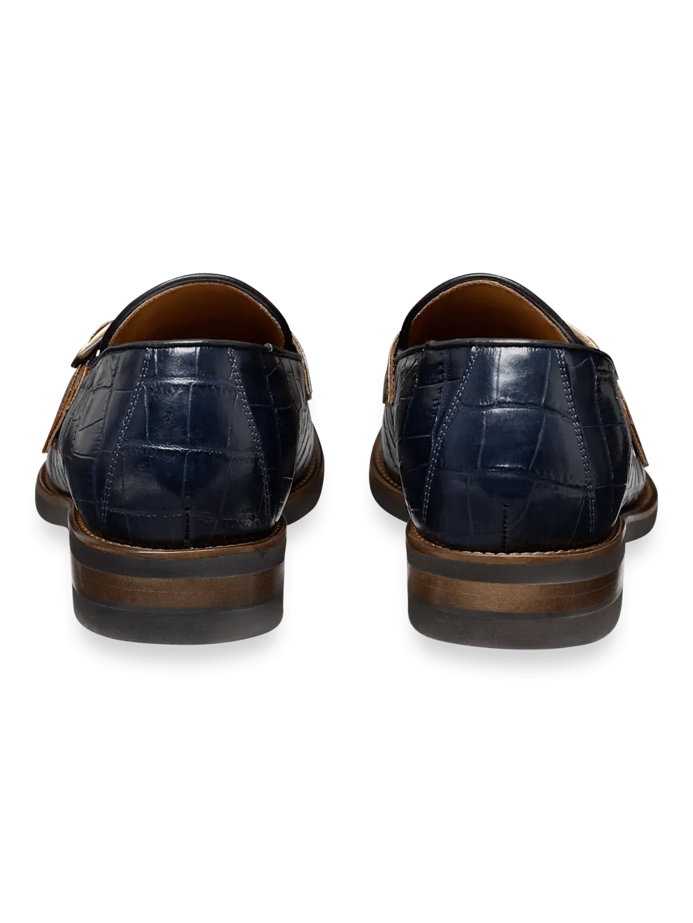 Edward Monk Strap Loafer - Navy/tan