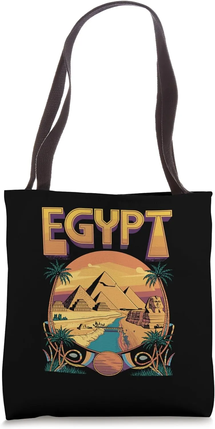 Egypt Pyramids and Sphinx Travel Art Tote Bag
