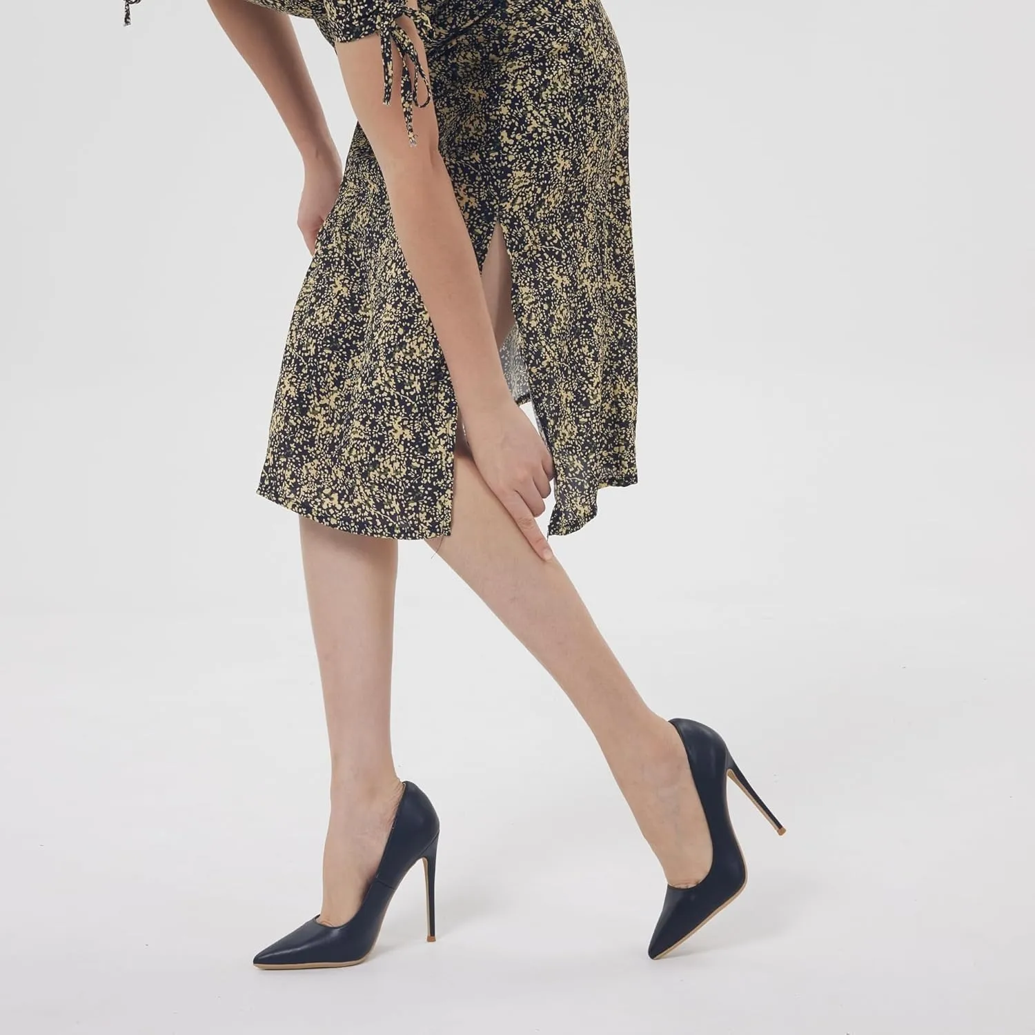 Elisabet Tang Women Pumps, Pointed Toe High Heel 4.7 inch/12cm Party Stiletto Heels Shoes Matte