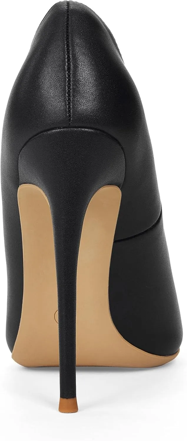 Elisabet Tang Women Pumps, Pointed Toe High Heel 4.7 inch/12cm Party Stiletto Heels Shoes Matte