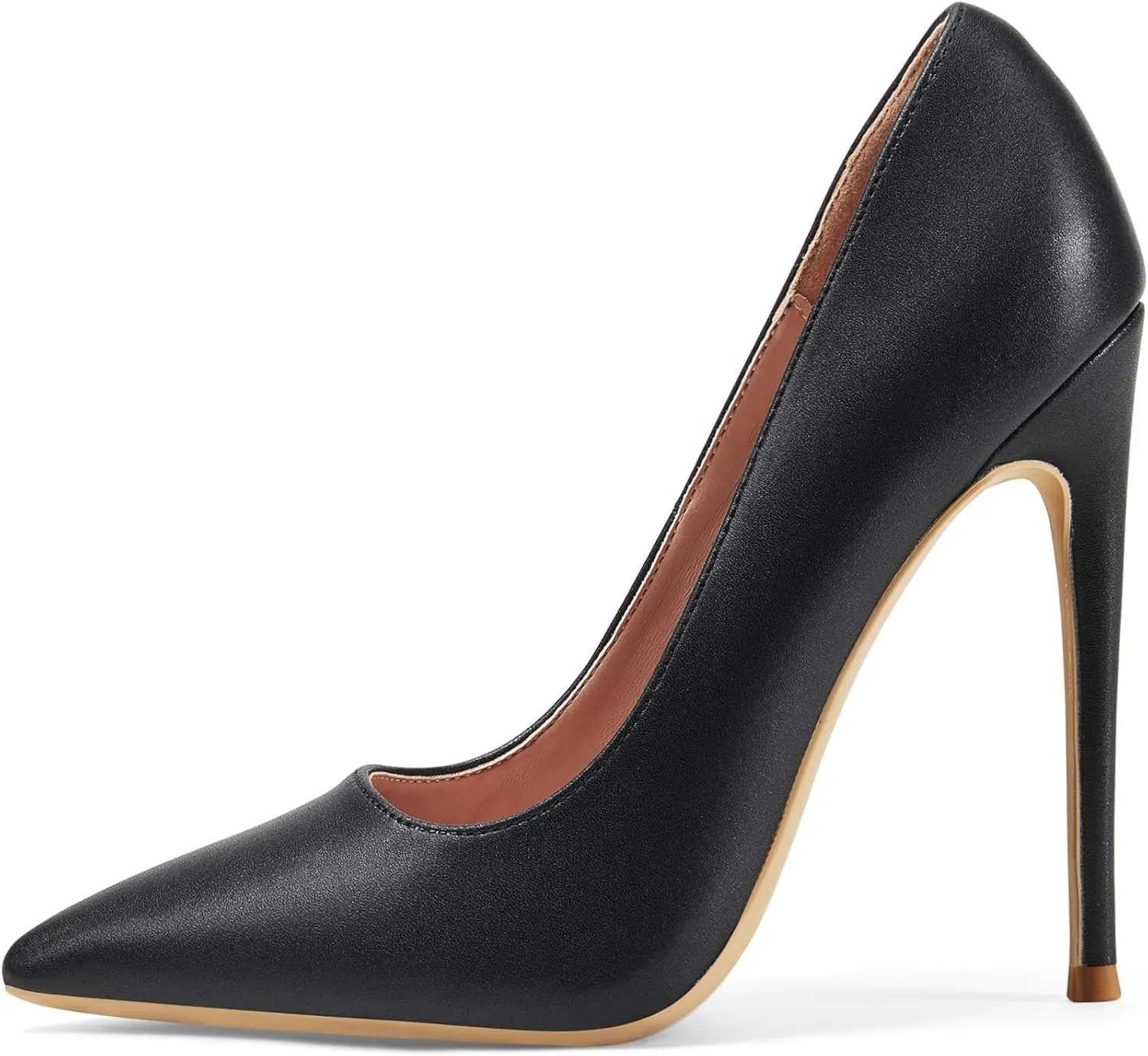 Elisabet Tang Women Pumps, Pointed Toe High Heel 4.7 inch/12cm Party Stiletto Heels Shoes Matte