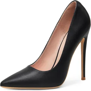 Elisabet Tang Women Pumps, Pointed Toe High Heel 4.7 inch/12cm Party Stiletto Heels Shoes Matte