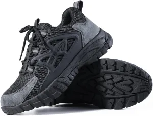 Evontira Elevated Pro Trainers Steel Toe Original, Noozier Safety Shoes, 2025 New Non Slip Work Shoes for Man Women, Lightweight, Comfortable, Prestivos Slip On Steel Toe