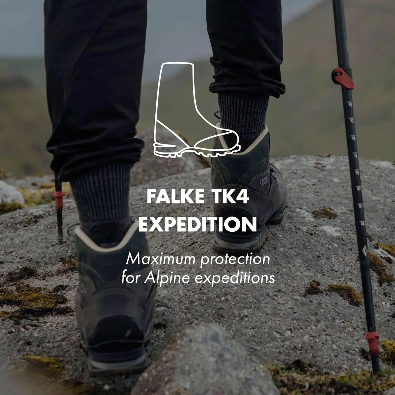 FALKE Women's TK4 Expedition Hiking Socks, Thick Padding, 1 Pair