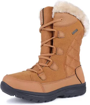 FANTURE Women's Waterproof Mid-Calf Snow Boot | Winter Thinsulate Insulation Warm Fur Lined | Anti-Slip & Lace Up Closure Cold Weather Boots U420WGLBY-20240712