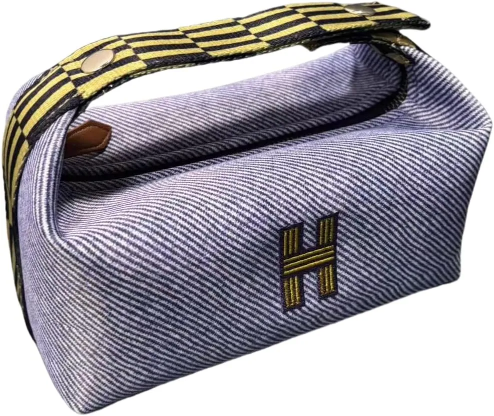 Fashion Makeup Bag for Women, Orange Red Canvas Make up Travel Bag, Hanging Cosmetic Bag Organizer for Women（Full updated ）
