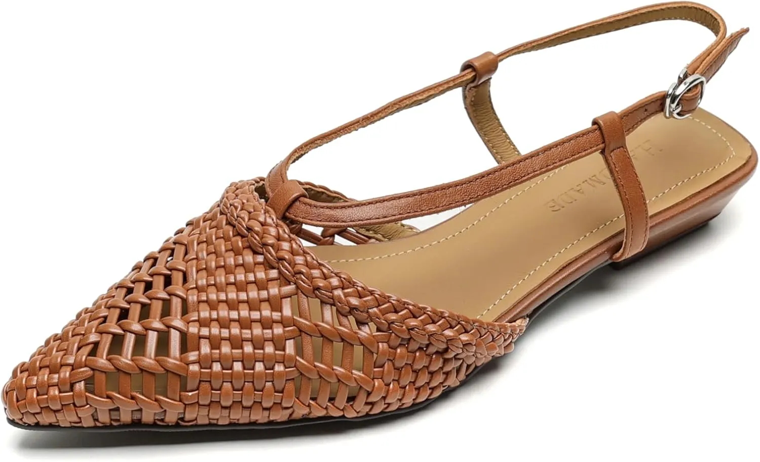 Fashion Slingback Flats for Women Pointed Close Toe Work Pumps