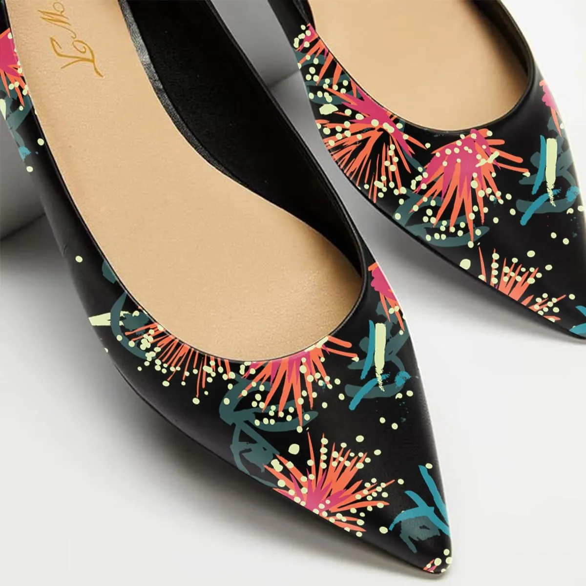 FOWT Women Comfortable Slip On Pointed Toe Flat Heel Pumps Flats Daily Office Party Dress Unisex Shoes US Size 4-16