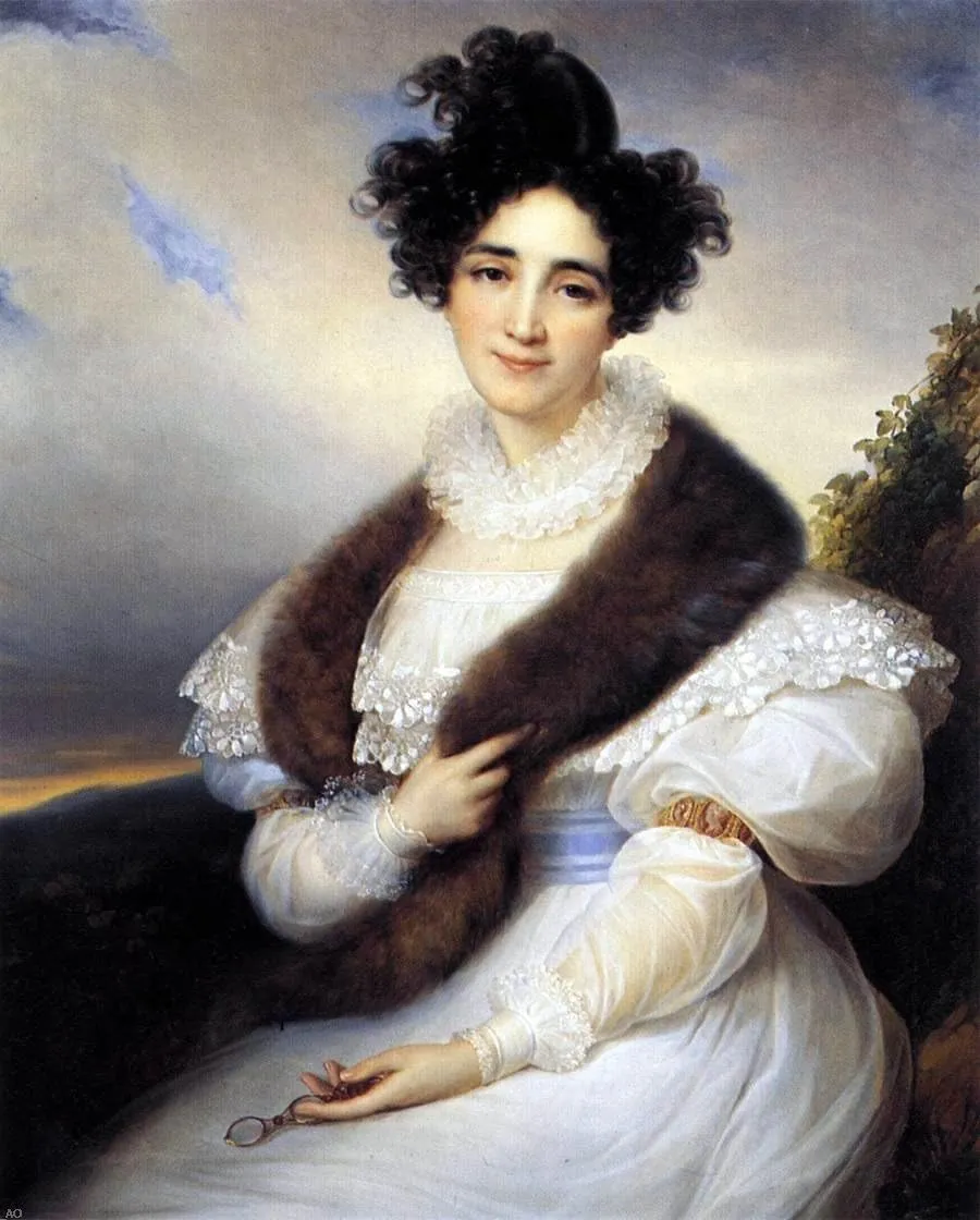Francois-Joseph Kinsoen Portrait of Marie J. Lafont-Porcher - 20" x 25" Premium Canvas Print