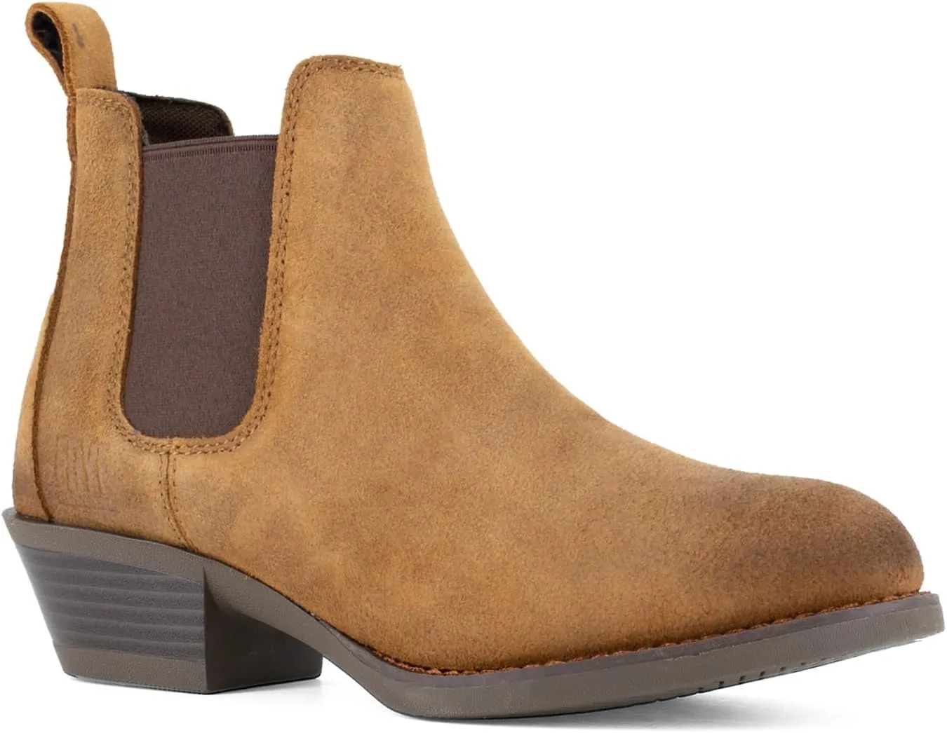 Frye Supply Women's Safety-Crafted Steel Mid-Cut Dark Brown Chelsea Boot