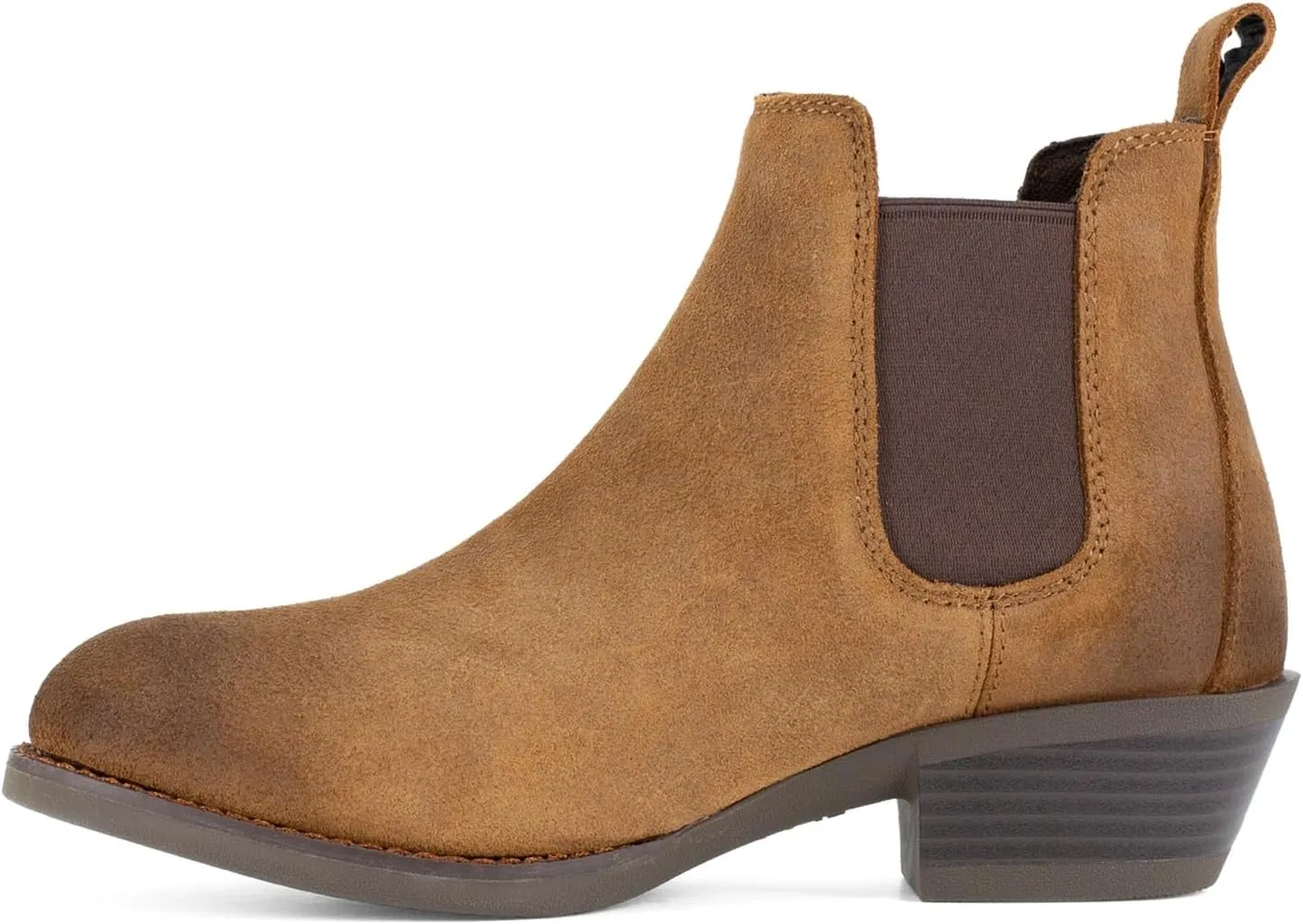 Frye Supply Women's Safety-Crafted Steel Mid-Cut Dark Brown Chelsea Boot