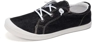 FUNKYMONKEY Shoes for Women, Comfort Low Top Canvas Slip On Sneakers Classic Casual Walking Shoes