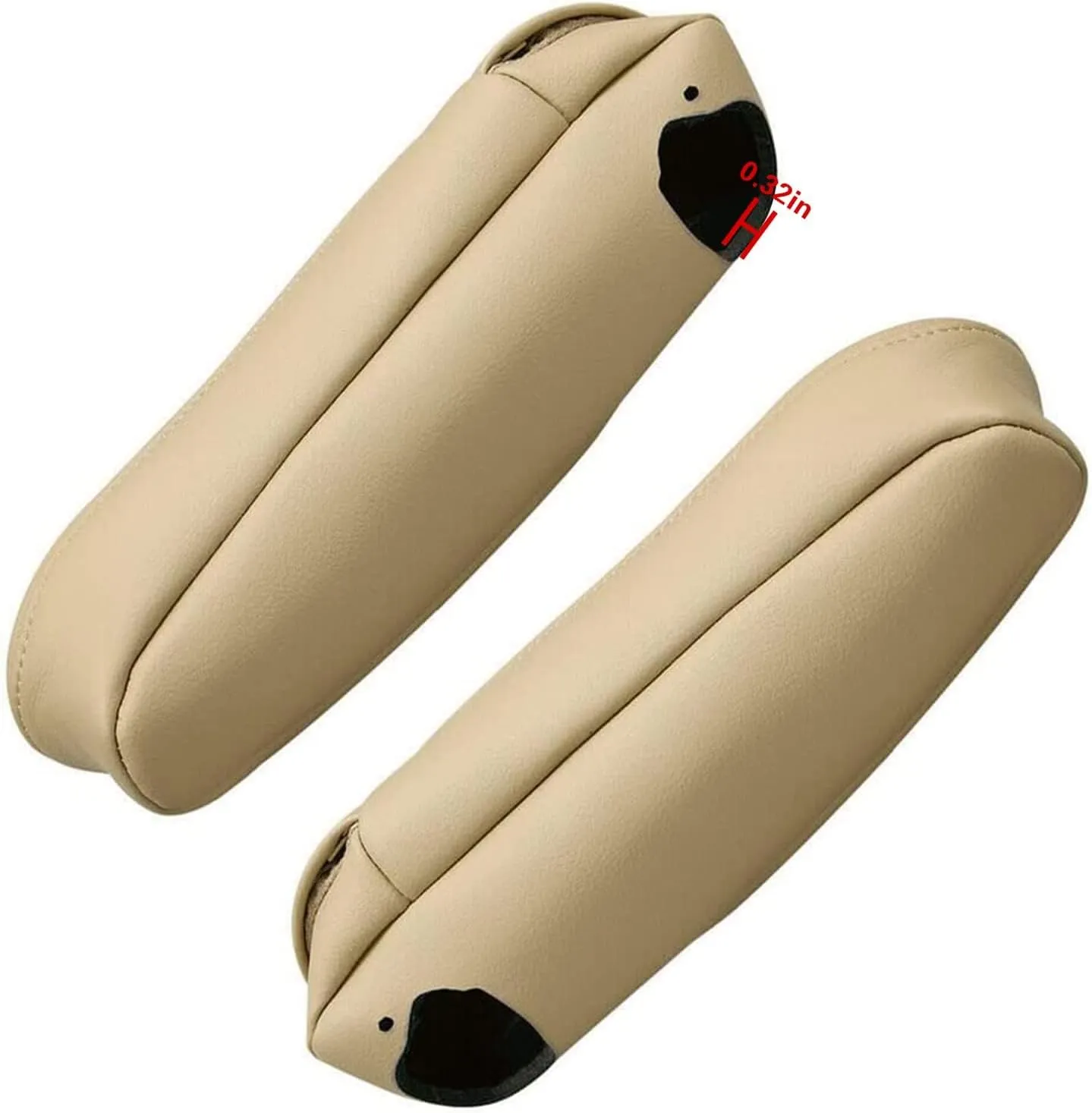 FZJDSD 2 pcs Beige Leather Seat Armrest Cover Compatible with Lexus RX300 RX330 RX350 2003 2004 2005 2006 2007 2008 2009 with Zippered Design